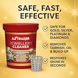 Liquid Jewellery Cleaner with Basket for Silver, Gold, Platinum, Gemstones & Diamonds | Clean and Shines (145ml) + Large Professional Polishing Cloth (19.2cm x 20cm) - Image 3