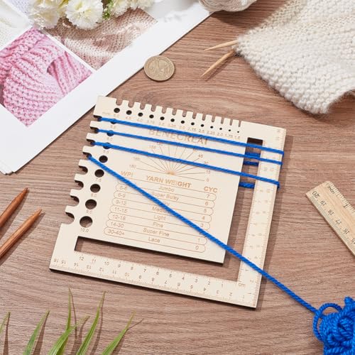 Tableaux de conversion d'aiguilles en bois durable pour mesurer le fil - 6
