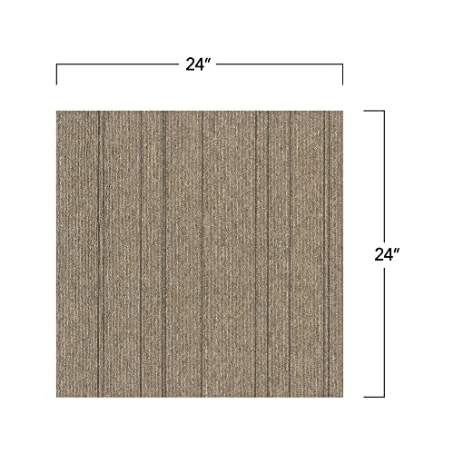 Image of Mohawk Basics 24 inch x 24 inch Berber (Loop pile), 0.07 inch Pile Height, Carpet Tile, PET Fiber, Walnut Color, (1 Tile)
