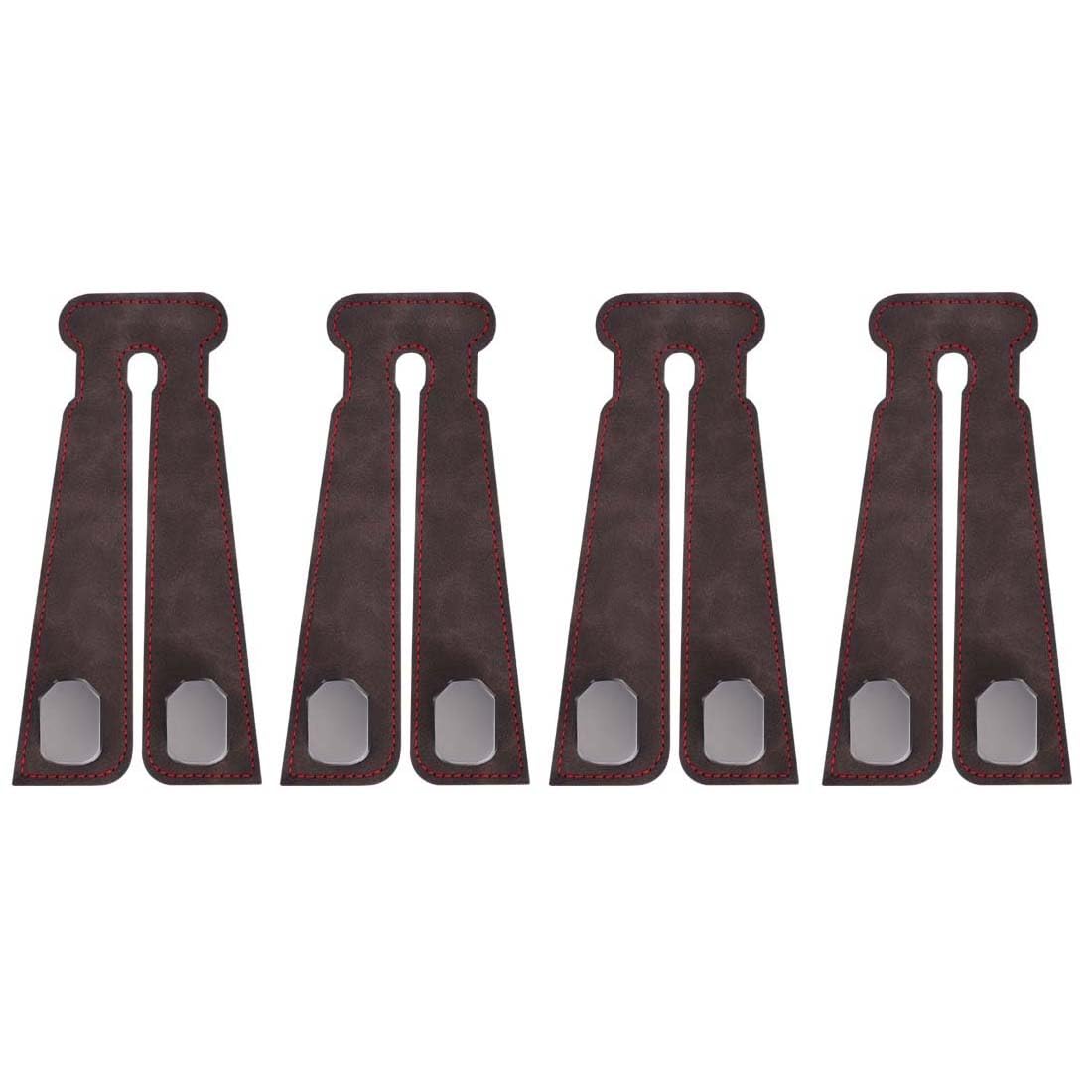 michenggg 4PCS Car Headrest Hooks for MG ZS SUV 2017-2026 – Soft Leather, Multifunctional Seat Back Storage for Handbags, Purses, Shopping Bags
