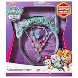 LUV HER Licensed PAW PATROL Headbands for Girls - Kids Jewelry - Dress Up Set All in one Giftable Box - Headband - Play Jewelry Set - 4pc (Toddler Headband, Necklace, Dress Up Bracelet, Ring) Ages 3+