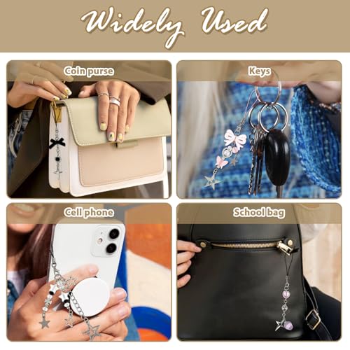 GEEHUA 4 Lindos Charms para Celular, Juego de Charms para Celular, Fresa Rosa, Mariposa, Estrella, Lindo Encanto para Teléfono, Accesorios para Funda de Celular, Llavero, Decoración de Cámara - imagen 7