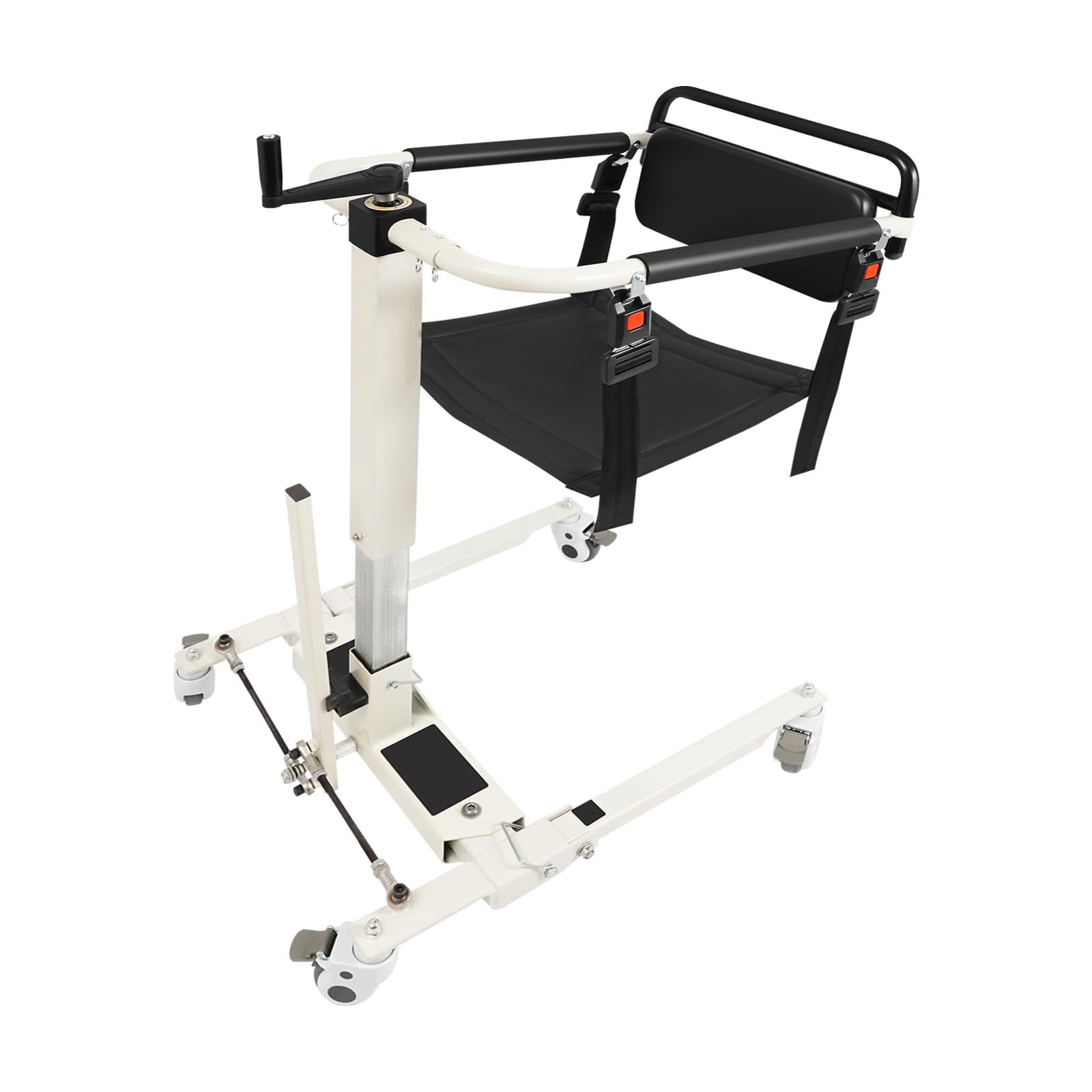 Hydraulischer Patientenlifter 120 KG Patientenhebestuhl FüR Zuhause Höhenverstellbarer Transferstuhl Mit 2 Kissen Sitz-Transferhilfe Toilettenstuhl