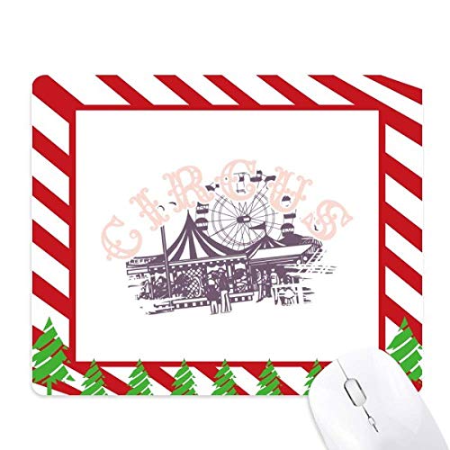 Tapis de souris cirque festif et canne de Noël finition premium
