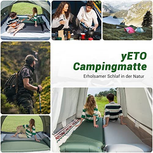 Doppel-Isomatte yETO Camping selbstaufblasend für 2 Personen