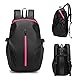mjmoto Motorrad-Rucksack, reflektierende Motorradhelmtasche, Rucksack für Herren und Damen, große Kapazität, wasserdicht, Reiserucksack, Schultertasche (Rosa)