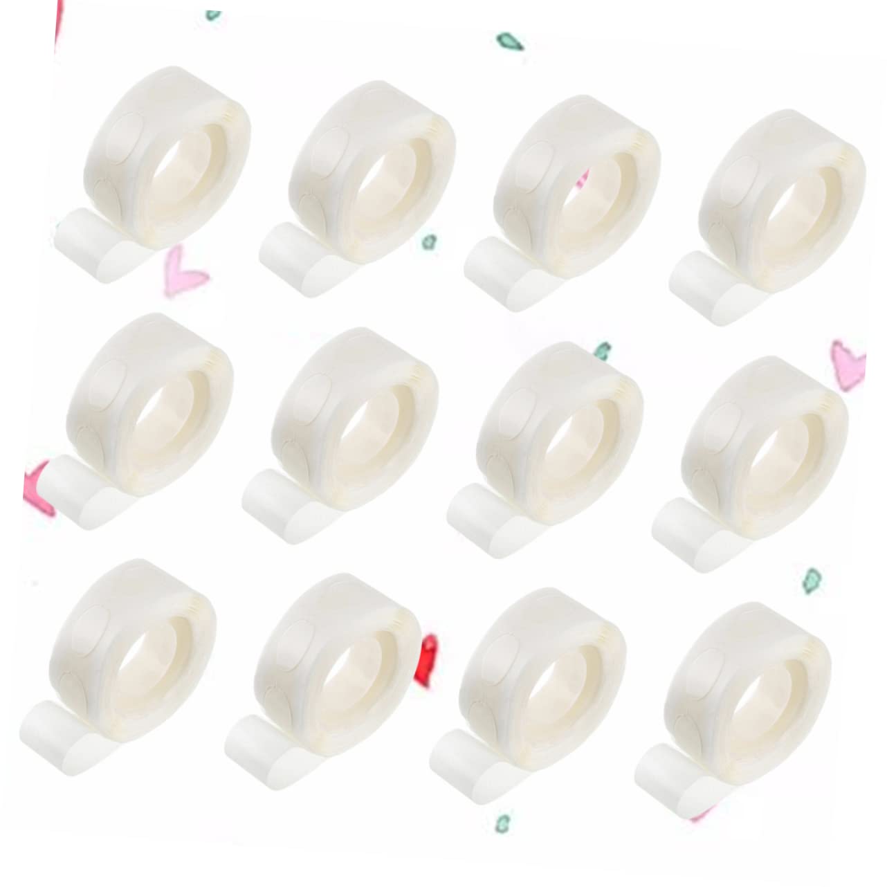 Operitacx 24rollos Cinta Adhesiva Doble Cara Transparente Puntos para Globos Removibles Rastro Decoraciones De Bodas y Manualidades Puntos Total