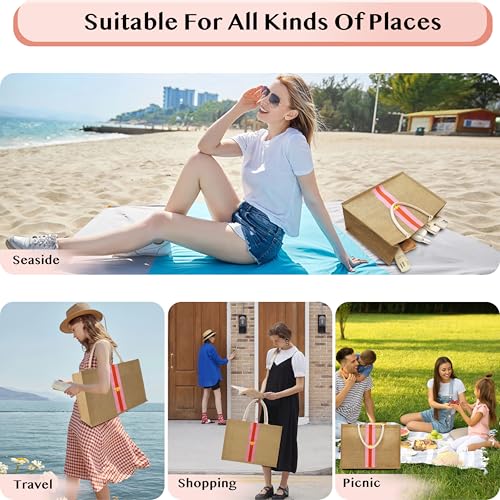 Image of Hibala Woven Large Beach Bag Straw Beach Tote Handmade Weaving Shoulder Tassel Bag Handbag