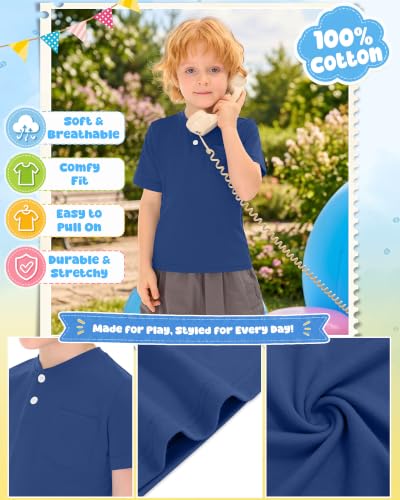 Image of Toddler Boys Cotton Henley T Shirts