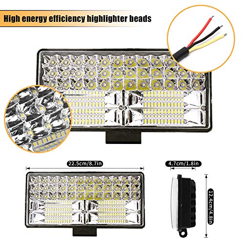 Image of HUSUKU 9 inch Led Work Light for Truck 250W Spot Flood Combo Offroad Lights Bar