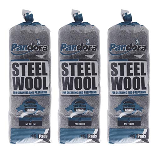 Pandora Steel Wool #1 – Medium Grade, 48 Pads for