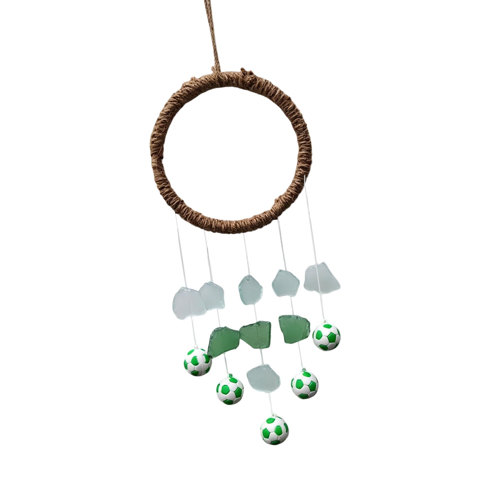 Whoasyst Sea Glass Wind Chimes for Outside Handcrafted Windchimes Beach Hanging Decors for Garden Patios Party Wedding Decors Hanging Sea Glass Windchime