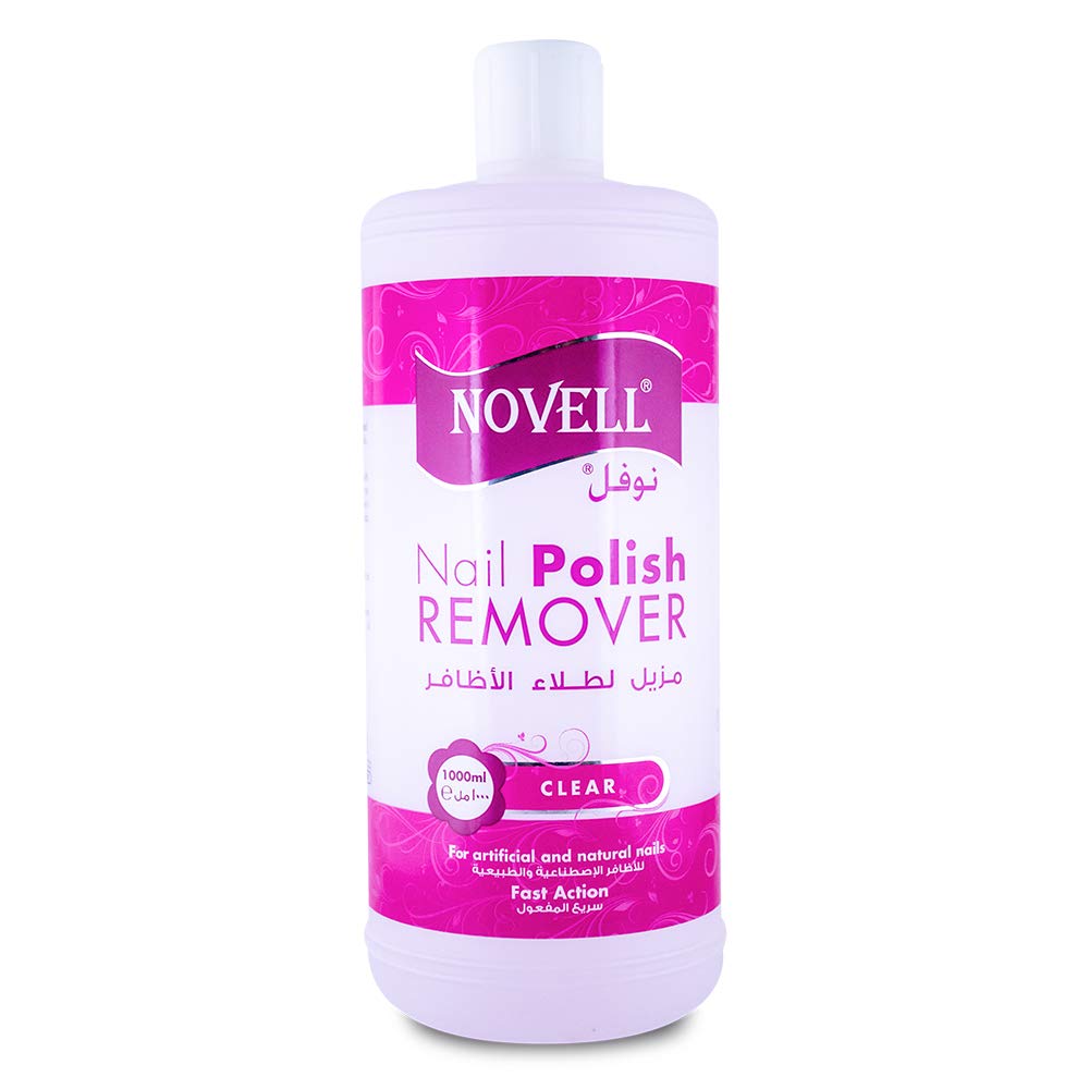 NovellNail Polish Remover, For Artificial & Natural Nails, Fast Action, Non Oily, Formulated For All Nail Types, Clear, 1000 ml