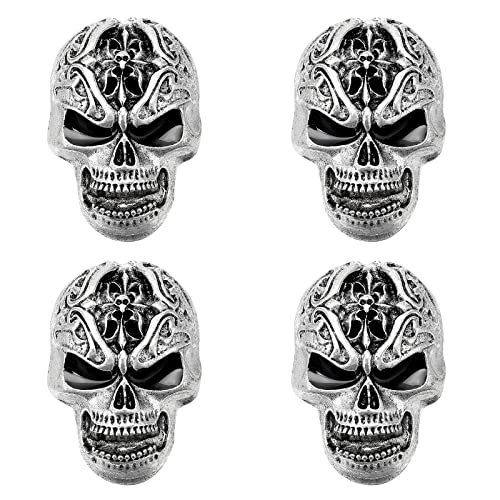 Webeedy 4Pcs Car Vent Air Fresheners Clips Retro Metal Skull Head Diffuser Vent Clips Car Interior Accessories Car Skull Aroma Clip #TOP3