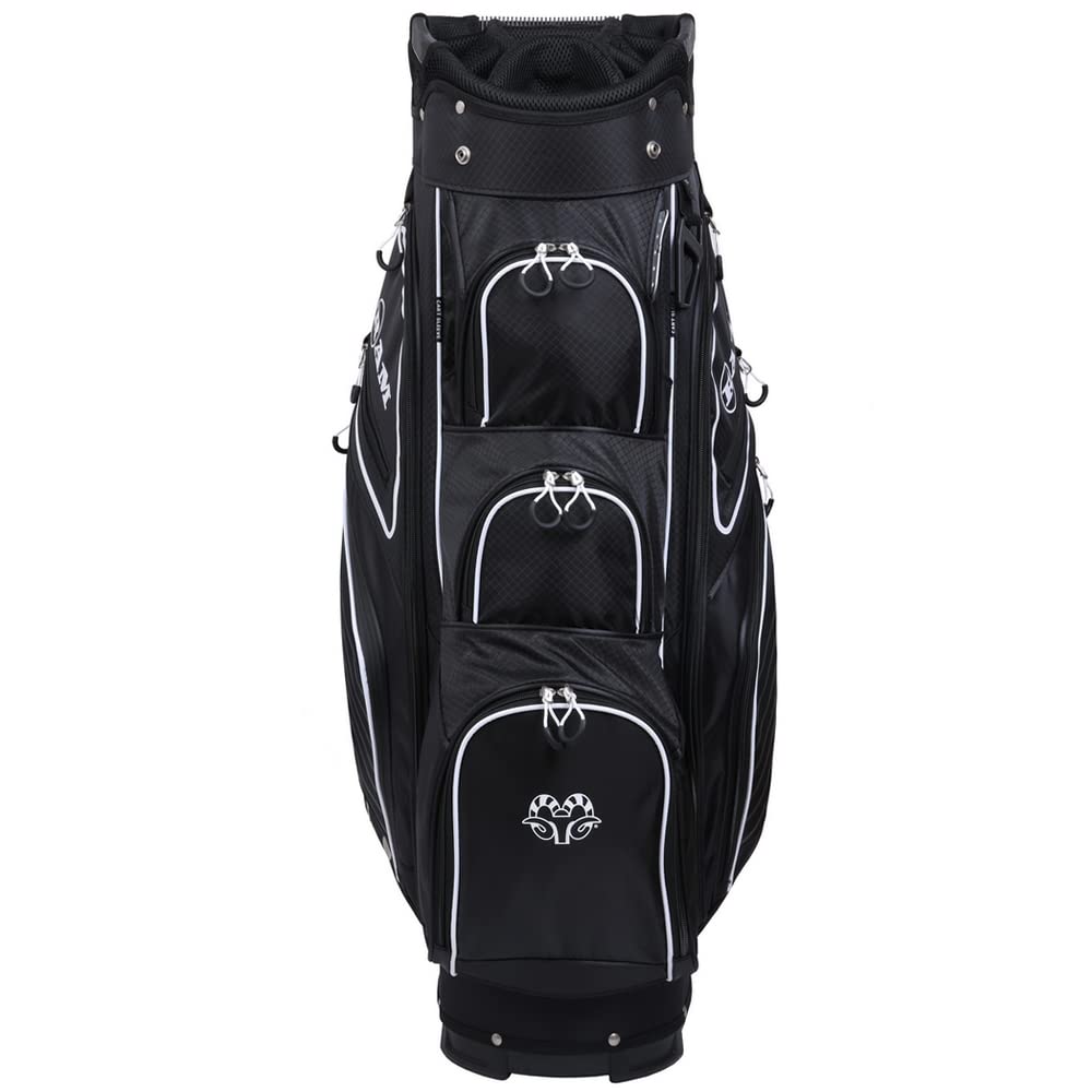 Ram Golf Bolsa ACCUBAR para Buggy/Carrito DE Golf con Sistema Divisor DE 14 VÍAS DE Longitud Completa, Negro