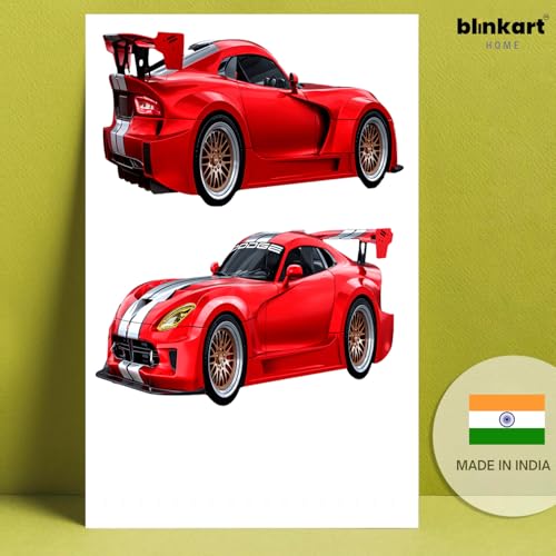 Image of BLINKART Dodge Viper ACRCar Posters Sticker Gift Items for Boys Room Wall Decor || Comes with Double-Sided Tape|| Decoration Bedroom Living Room Office Studio Decor | 12x18 In (A3) - CAR-287