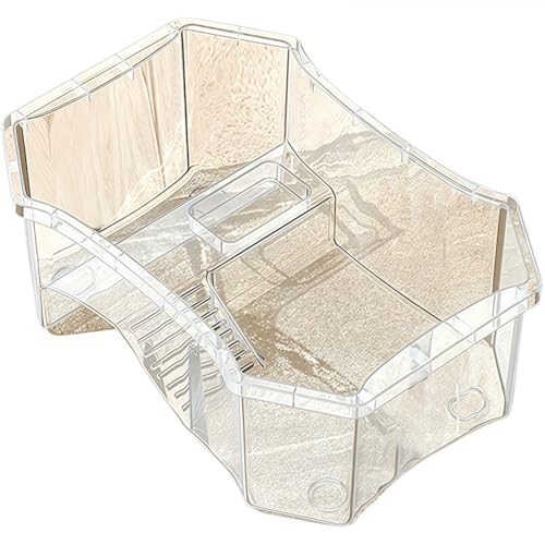 大型 亀の水槽 爬虫類ケース 亀 飼育ケース 大容量23/50cm プラスチック透明 軽量 透気 360°観察 ファッション 多機能 両生飼育箱 カナヘビ 脱走防止 カバー付き/カバーなし 簡単組み立て 初心者向け お手入れ簡単 見やすい オープン型 階段