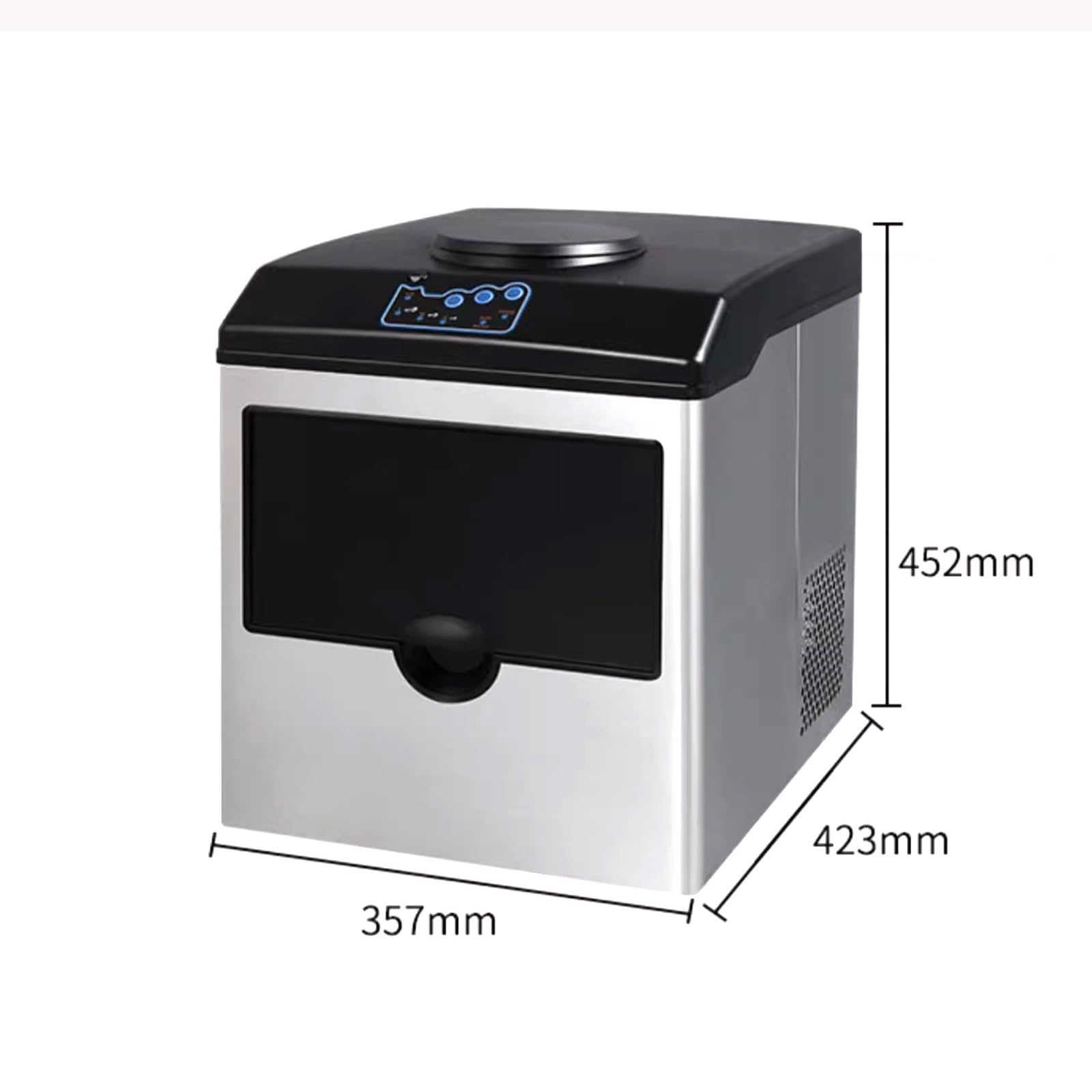 Máquina de Hielo portátil Máquina de Hielo Comercial pequeña, 25KG, Cubo Multifuncional for el hogar, máquina de Hielo Completamente automática Máquina para Hacer Hielo
