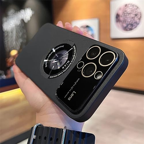 Couvercle en verre d'objectif iPhone 11 Pro Max étui cuir noir