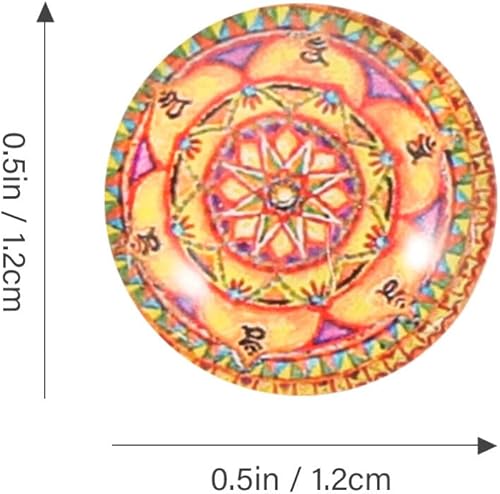 Miniatura 6 de IMIKEYA 200 piezas de cabujones de vidrio redondas piedras de cristal colgantes de joyería de 0.472 in mixtos redondos mosaico azulejos de mosaico