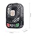 D-FantiX 4-inch Portable Fan 3 Speeds Mini USB Fan Rechargeable Desktop Fan Handheld Fan Battery Operated with LED Light (Black)