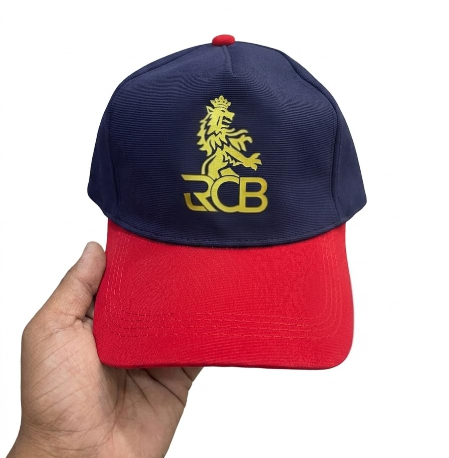 Raayu Shop Baseball Cap, Navy Blue and Red with Gold Embroidered Lion Logo, Fan Merchandise-picture-21