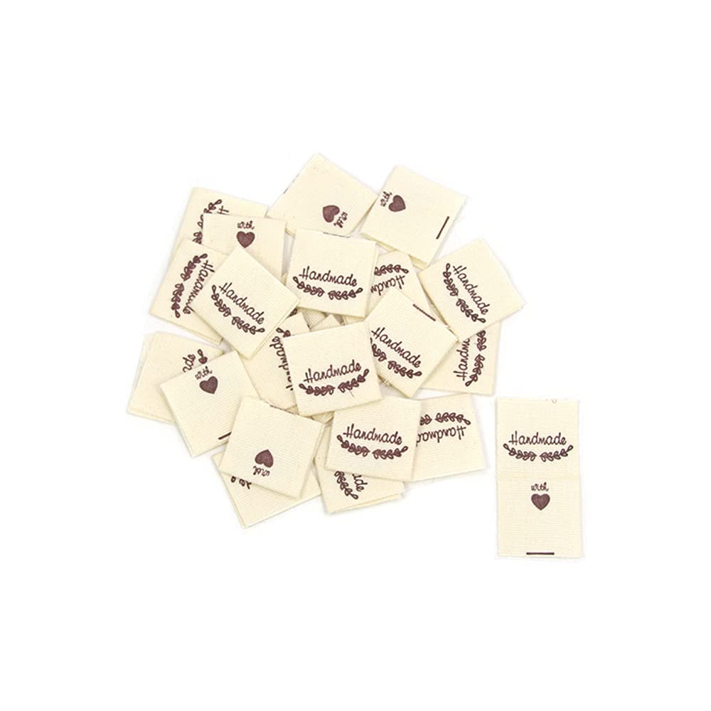 50 Pcs Clothes Cotton Labels Sewing Washable Handmade Garment Clothing for DIY Sewing (#5)