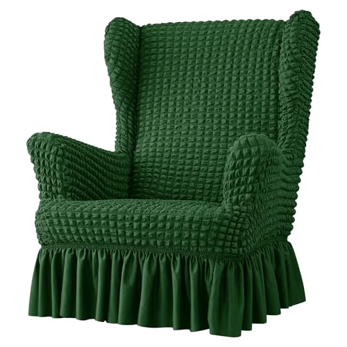 Laikoutd Ohrensesselhussen Elastischer Schonbezug Verstellbare Bezüge Möbelschutz Für Wohnzimmer Schlafzimmer Büro Elastische Unterseite