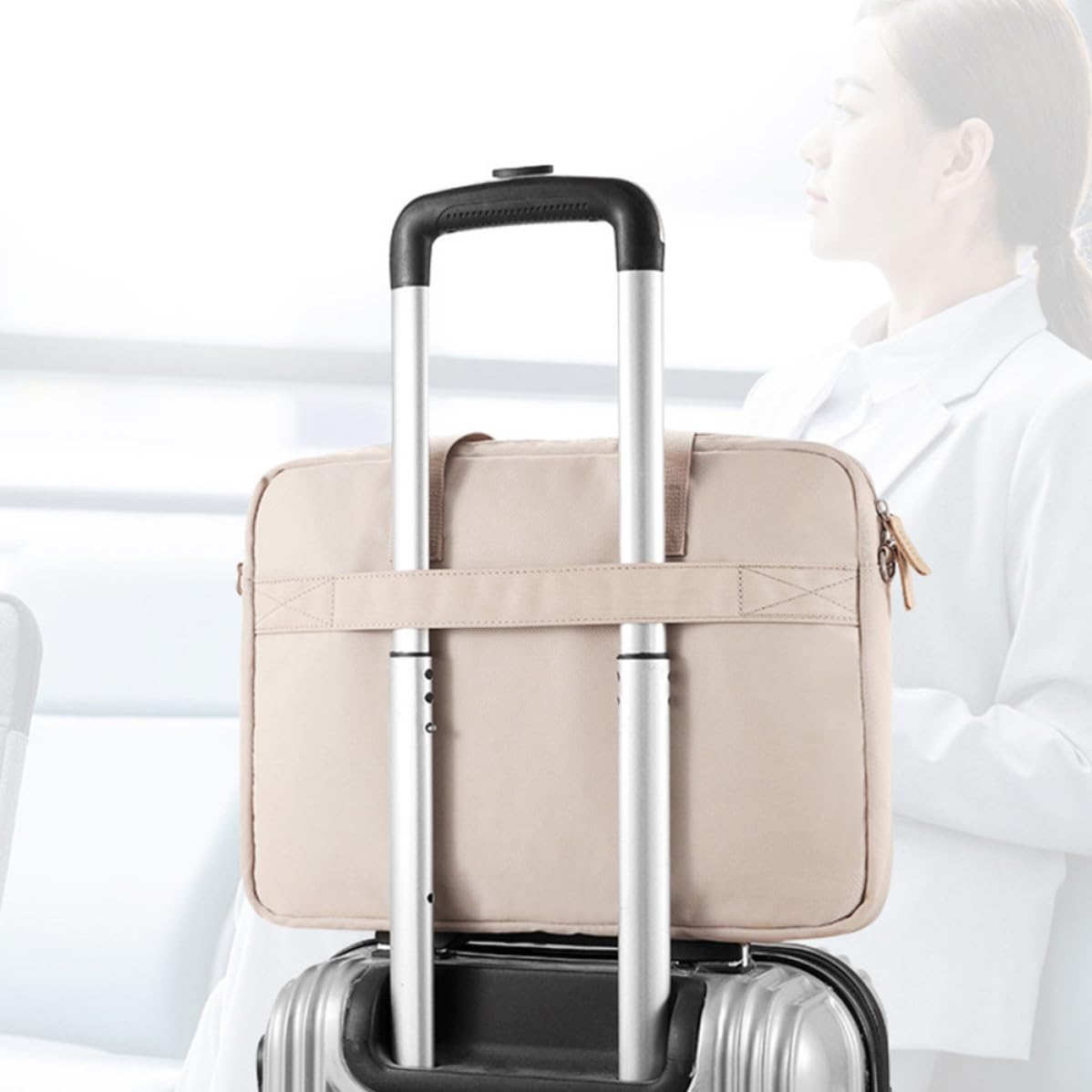GALPADA Bolso de Mano para Ordenador Portátil 15, 6 Pulgadas Khaki