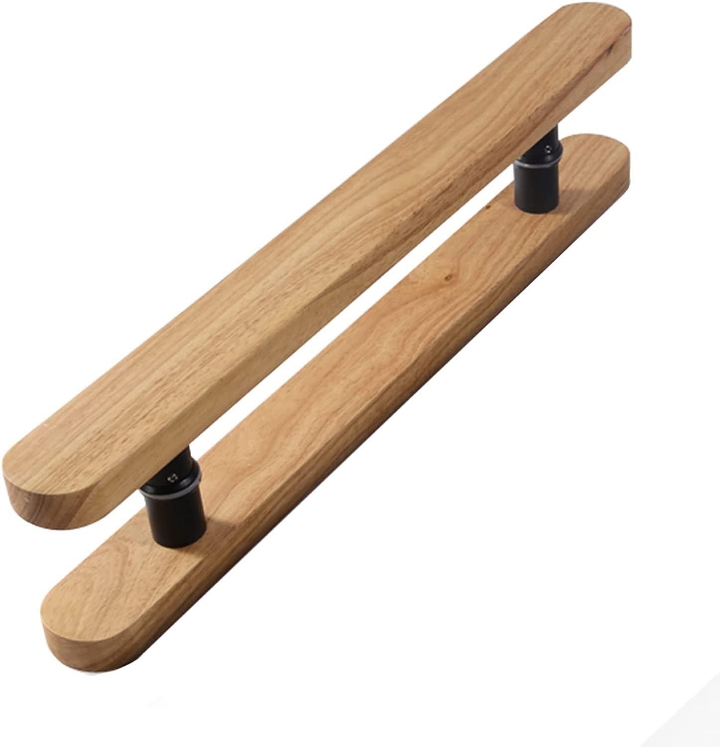 Poignée de porte coulissante bois et grande barre d'appui robuste haut de gamme