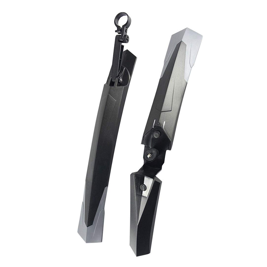 Garde-Boue de vélo, Garde-Boue de vélo électrique, Garde-Boue de Roue Avant/arrière en Fibre de Carbone, Accessoires de Fixation pour VTT, vélo de Route (Noir)