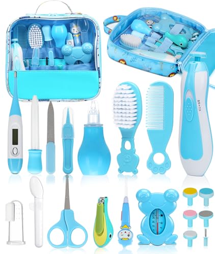 Image of Baby Healthcare and Grooming Kit, Electric Safety Nail Trimmer Baby Nursery Kit, Newborn Care Kits with Hair Brush Comb for Newborn Infant Toddlers Baby Boys Girls Kids, Baby Shower Gifts
