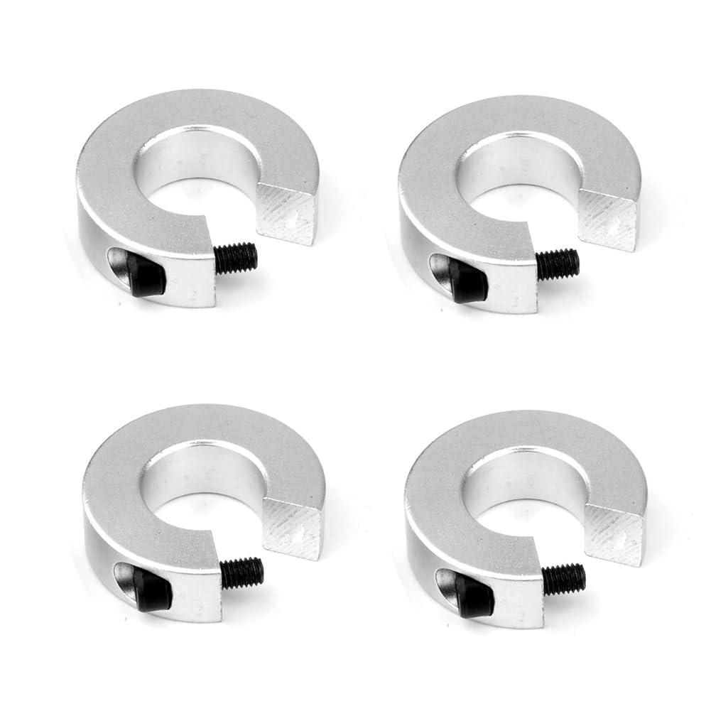 SBR20 Lot de 4 manchons de butée linéaire pour rail linéaire, anneaux de fixation de délimitation d'arbre en alliage d'aluminium avec vis, manchons de butée d'arbre pour rail linéaire