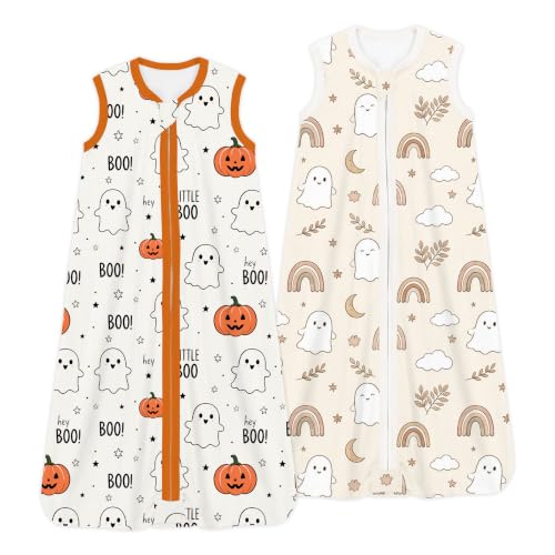 Image of Toddler Sleep Sacks 2T-3T-4T, 0.5 TOG Light Summer Wearable Blankets, Extra Long XL Sleeping Bags, 2 Pack