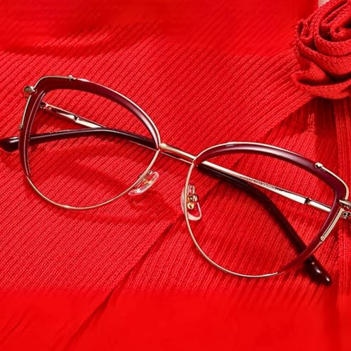 Image of Firmoo Blue Light Blocking Glasses,Anti Eye Strain Anti Headache UV Cut, Cateye Computer Reading Glasses with magnification