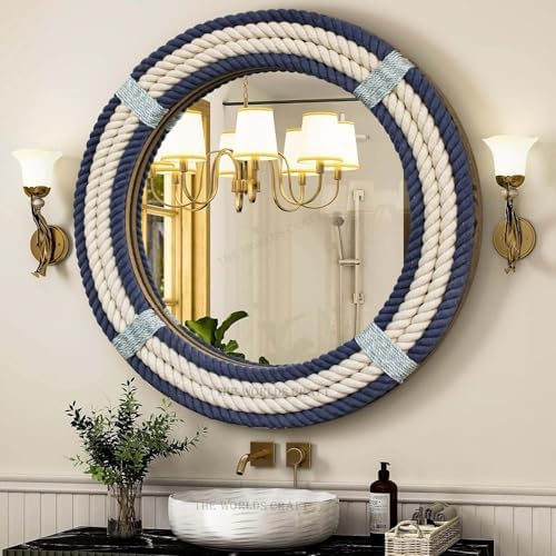 Nautical Round Rope Mirror ...