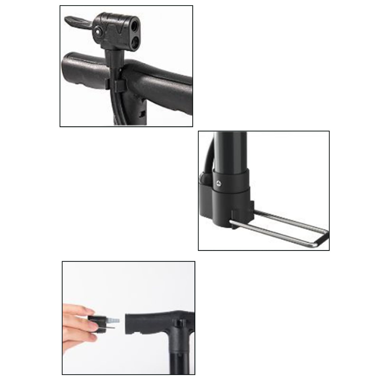 Pompe per Biciclette Pompe da Pavimento per Biciclette Pompe per Aria per Biciclette Pompe per Palline Gonfiatore con Doppia Testa Pompe per Biciclette Valvole