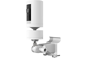 VOMENC Vinyl Siding Camera Mount: No-Drill Pan Tilt Siding Clip (Single Pack, White)