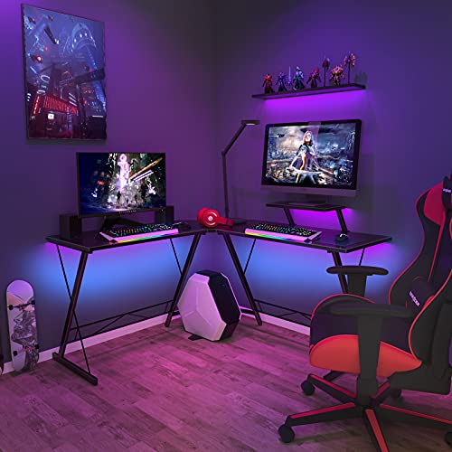 Coleshome Home Office Corner Desk with Shelf - Image 3