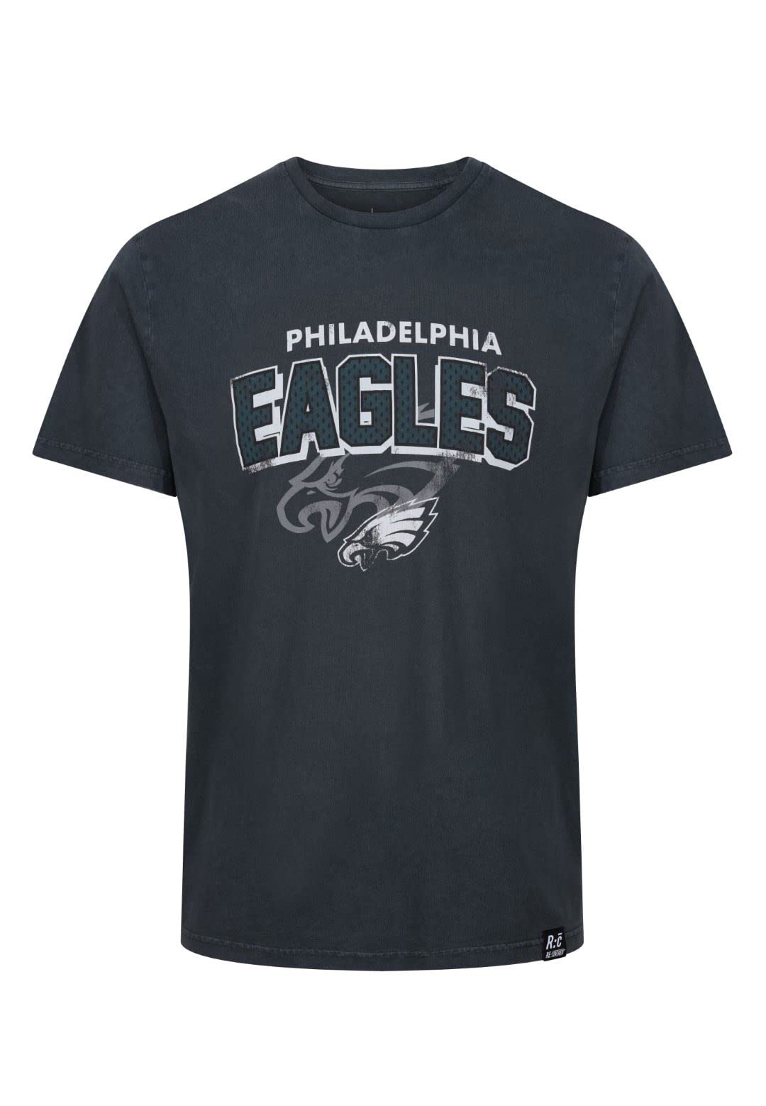 Recovered Philadelphia Eagles Black NFL Galore Washed T-Shirt