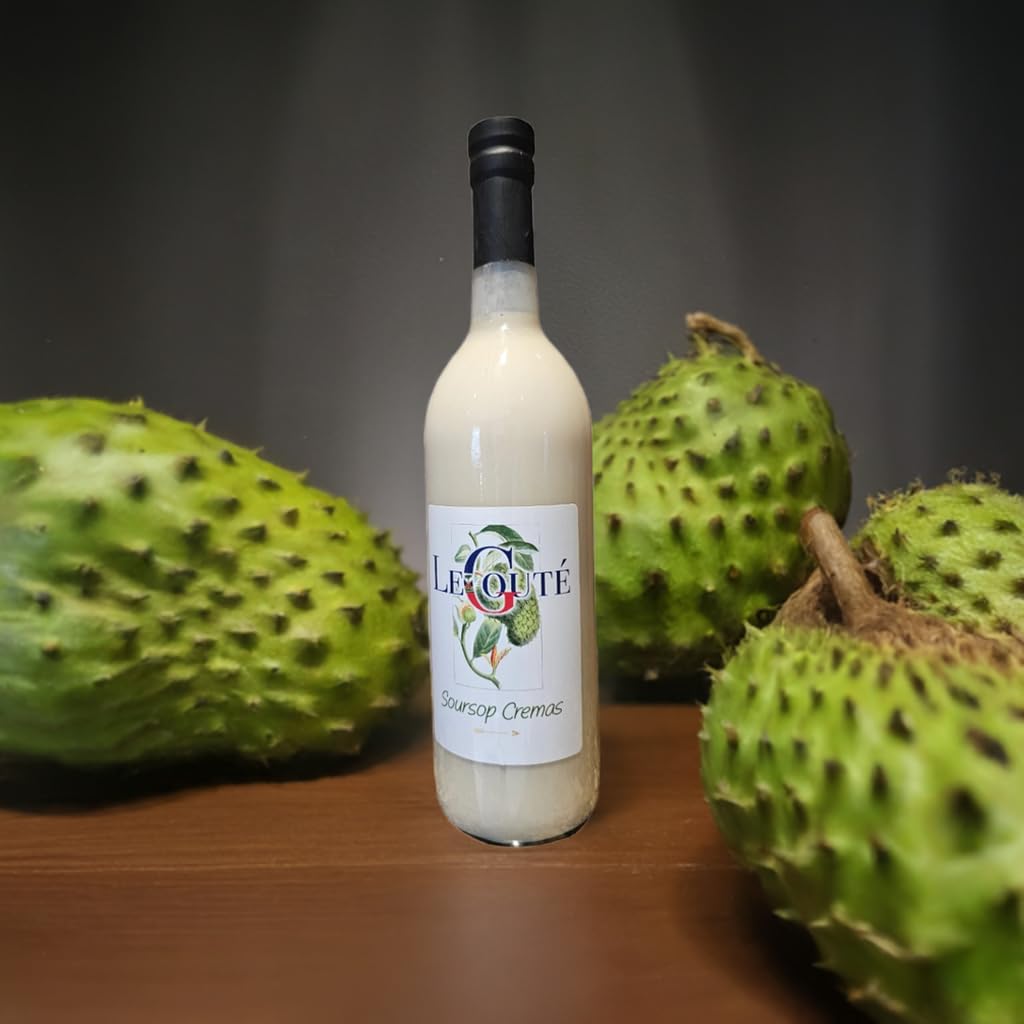 Soursop Cremas, Haitian Cream Liqueur, Low Sugar, Tropical Fruit Flavor
