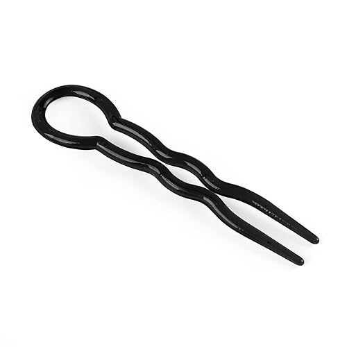 WYNDEL Hair Clip U Shape Hair Clip Styling Tools Magic Bending Hairwear Convenient Simple Hair Stick Women Hairpin Hair Accessories (Color Black)