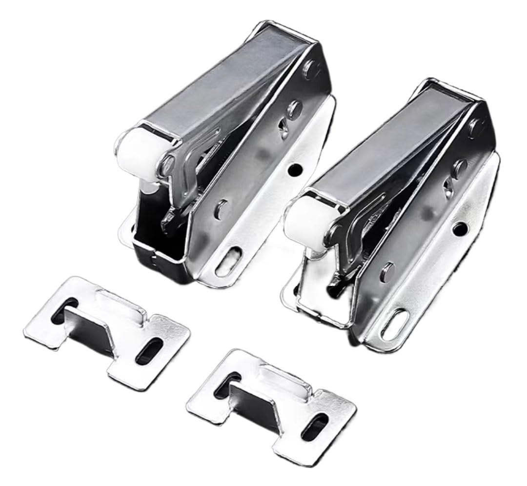 Door Catch, Push Opener,Cupboard Latch,2 pcs Rebound Self-Locking Device Cabinet Locking Magnet Touch Lock Bounce Metal Rebounder Open The (Color : 2pcs)(2pcs)
