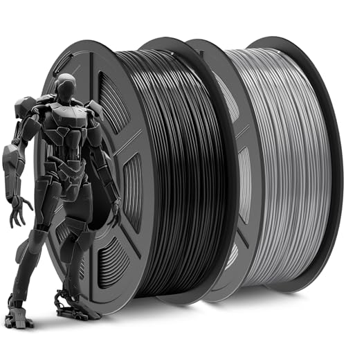 Image of SUNLU ABS Filament 1.75mm,Black+Grey,2kg | 3D Printer Filament,Highly Resistant Durable,Heat Resistance,Excellent Toughness,For 99% FDM 3D Printers.