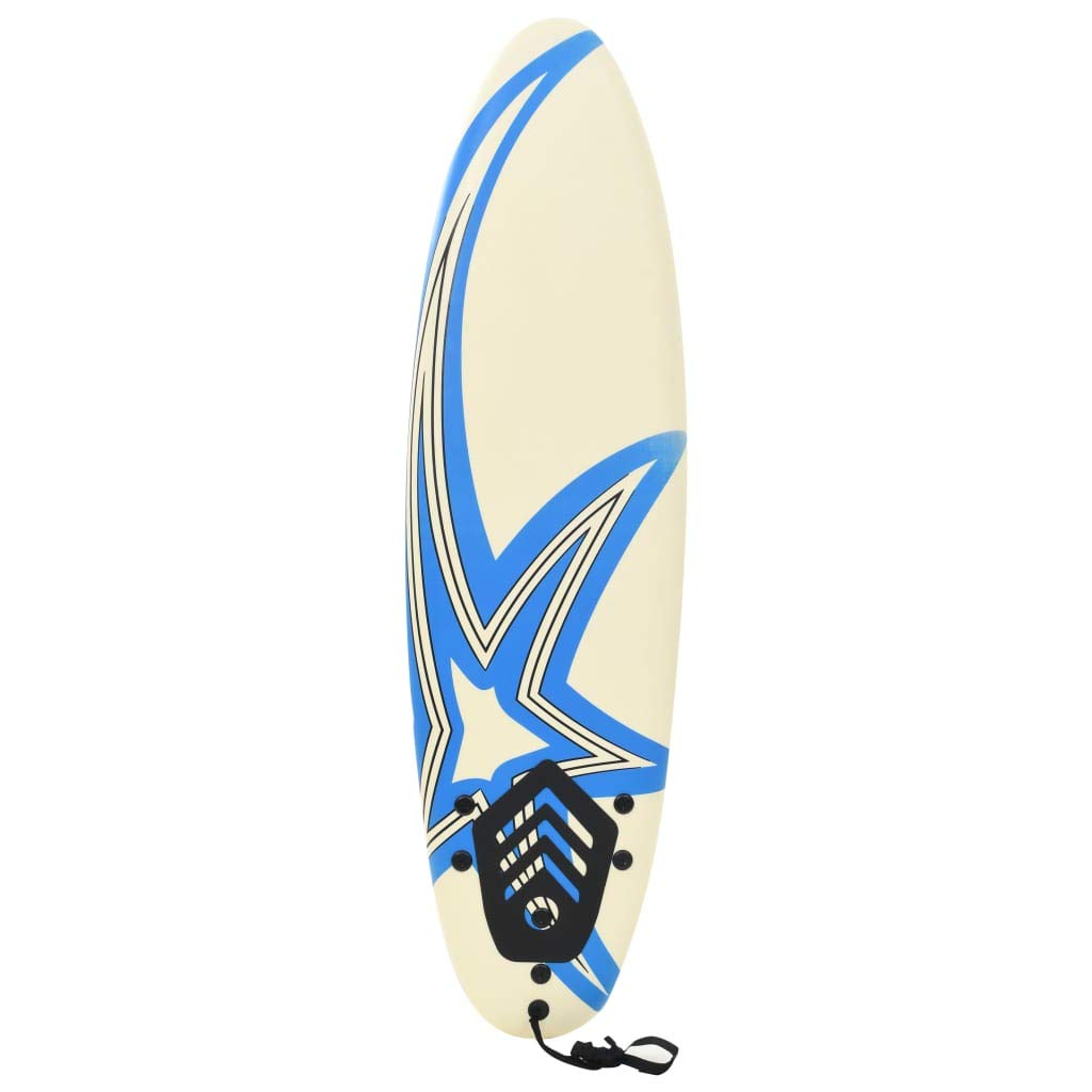 Festnight Tabla de Surf para los Adultos y Niños, con 1 Correa y 3 Aletas Extraíbles de Plástico Diseño de Estrella 170 x 46,8 x 8 cm