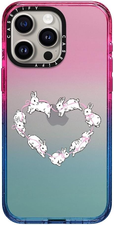 CASETiFY Impact iPhone 14 Pro Max Case [4X Military Grade Drop Tested / 8.2ft Drop Protection] - Metallic Pink Ribbon - Matte Black