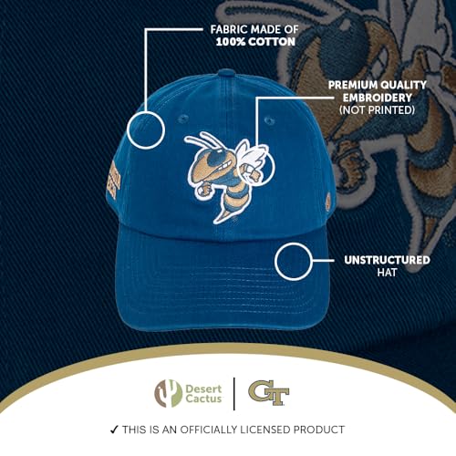 Gorra bordada ajustable Georgia Tech University miniatura 4