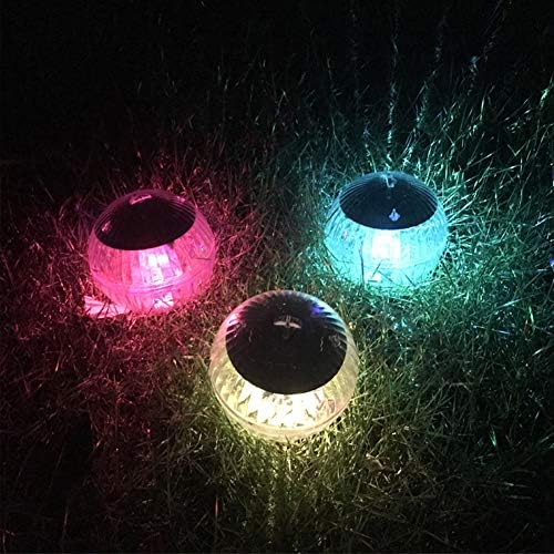 HINMAY Pond Lights, 1 Pack Solar Floating Pond Light-Waterproof LED 7 Color Changing Garden Pool Light with ABS Plastic for Pond/Garden/Yard/Swimming Pool/Fountain/Fish Tank (Black case Solar)