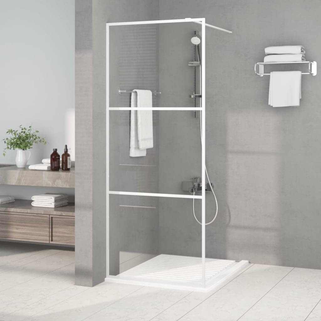 INLIFE Mampara de ducha de cristal templado transparente, 80 x 195 cm, 21,42 kg, 152120
