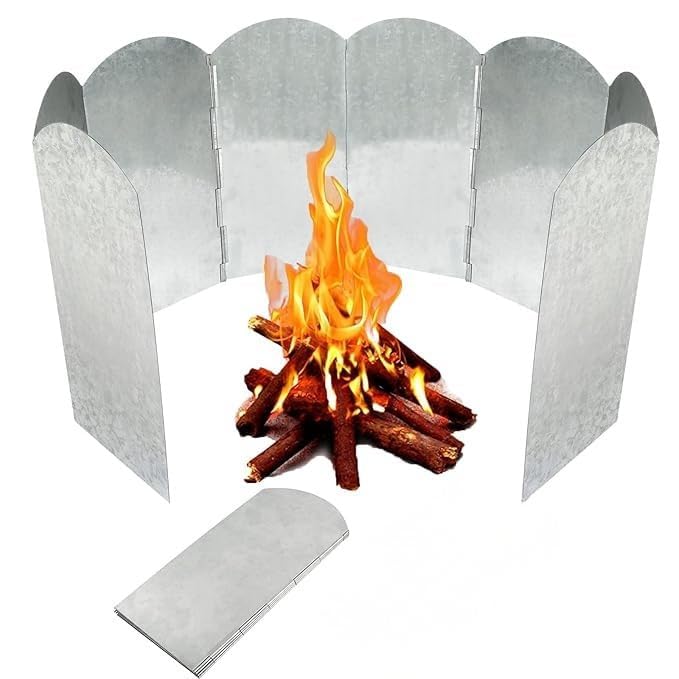ShivAnanta Foldable Aluminum Camping Gas Stove Wind Screen 8 Panel Shield | Compact Foldable Windproof Guard for Hiking, Trekking, BBQ & Outdoor Cooking Stove Burner Guard Kitchen Accessories-image-41